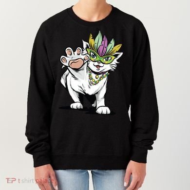 Mardi Gras Cat Women's Sweatshirt