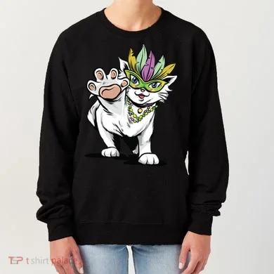 Mardi Gras Cat Women's Sweatshirt
