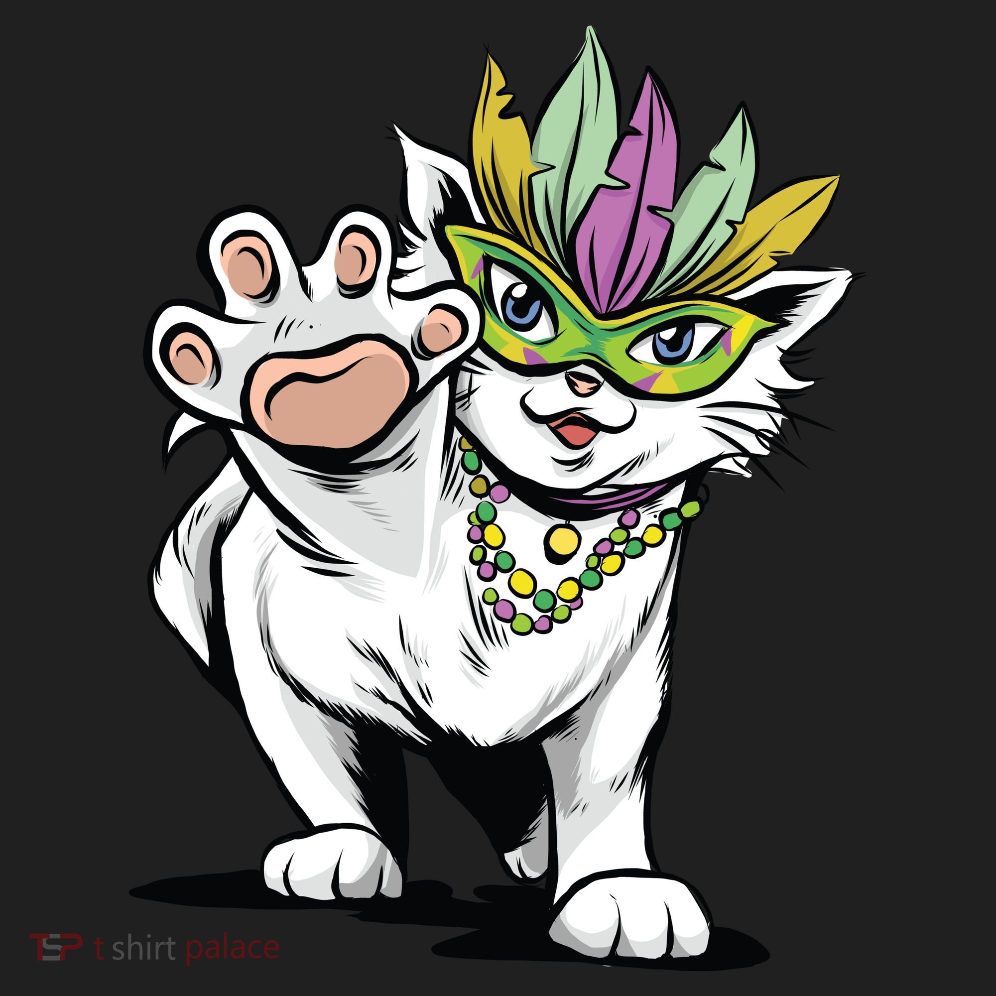 Mardi Gras Cat Women's Sweatshirt