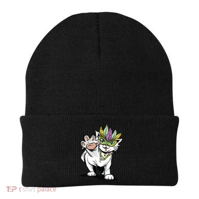 Mardi Gras Cat Beanie