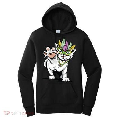 Mardi Gras Cat Women's Hoodie