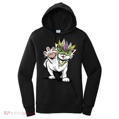 Mardi Gras Cat Women's Hoodie