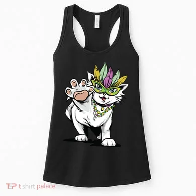 Mardi Gras Cat Women's Tank Top