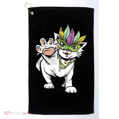 Mardi Gras Cat Golf Towel