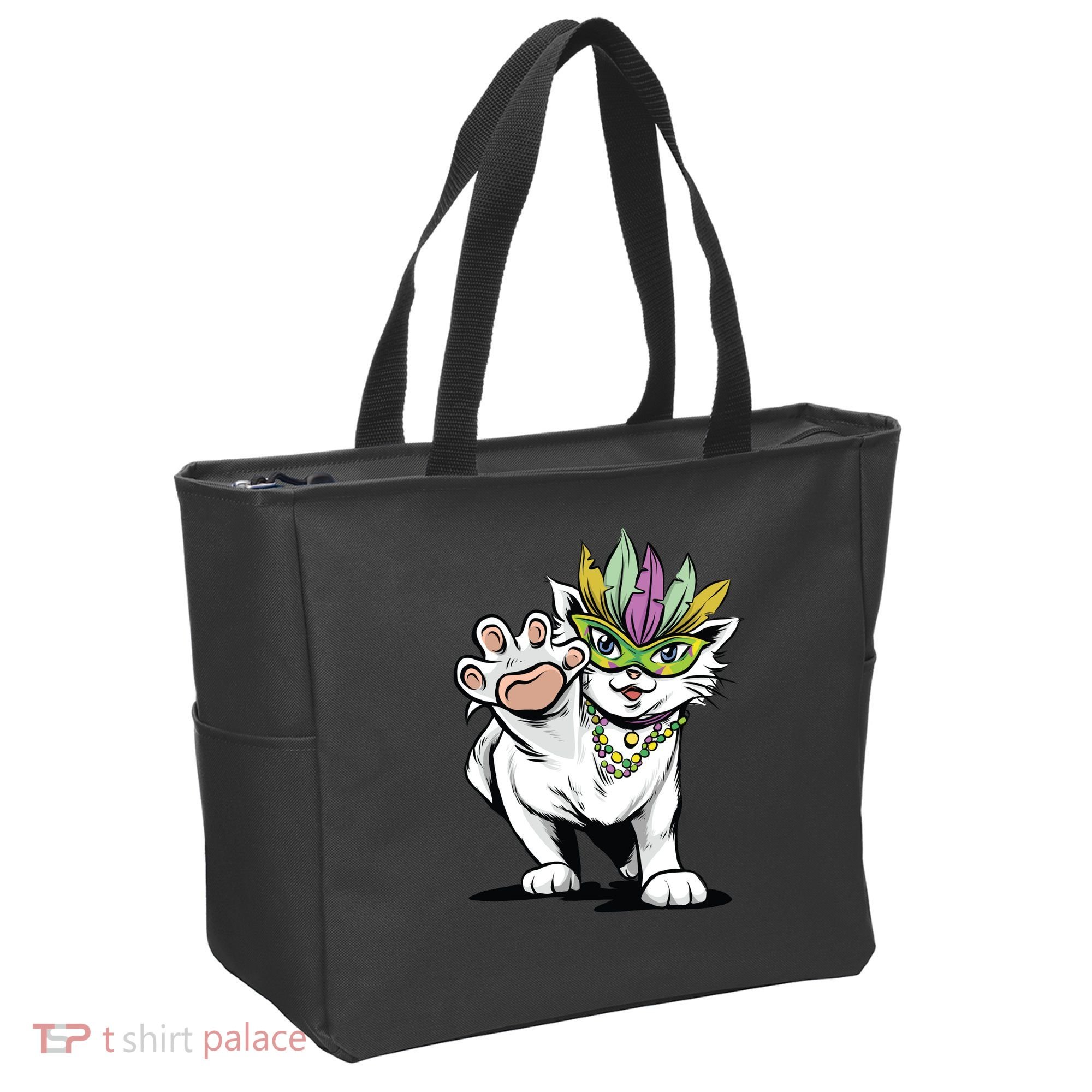 Mardi Gras Cat Tote Bag
