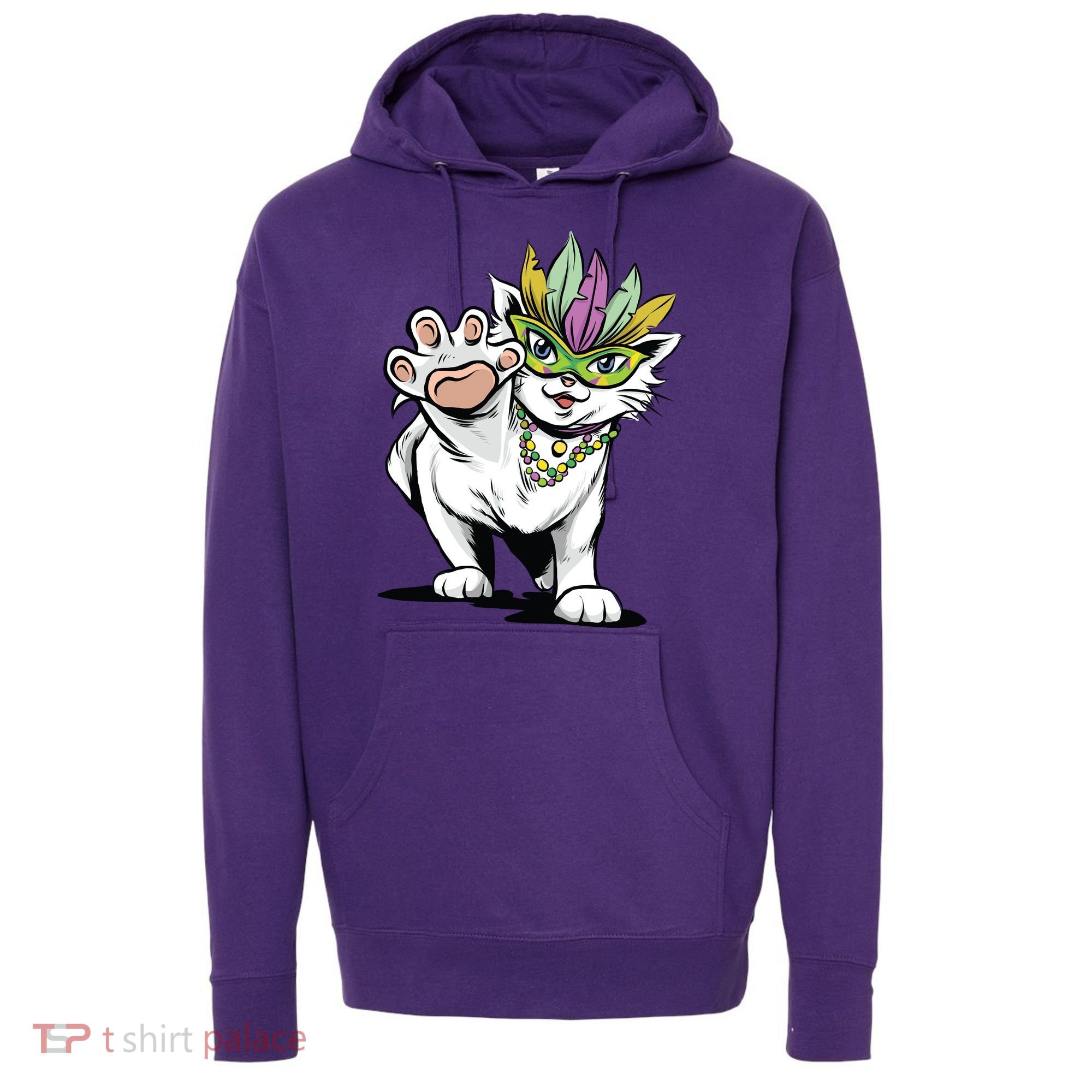 Mardi Gras Cat Hoodie