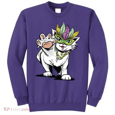 Mardi Gras Cat Sweatshirt