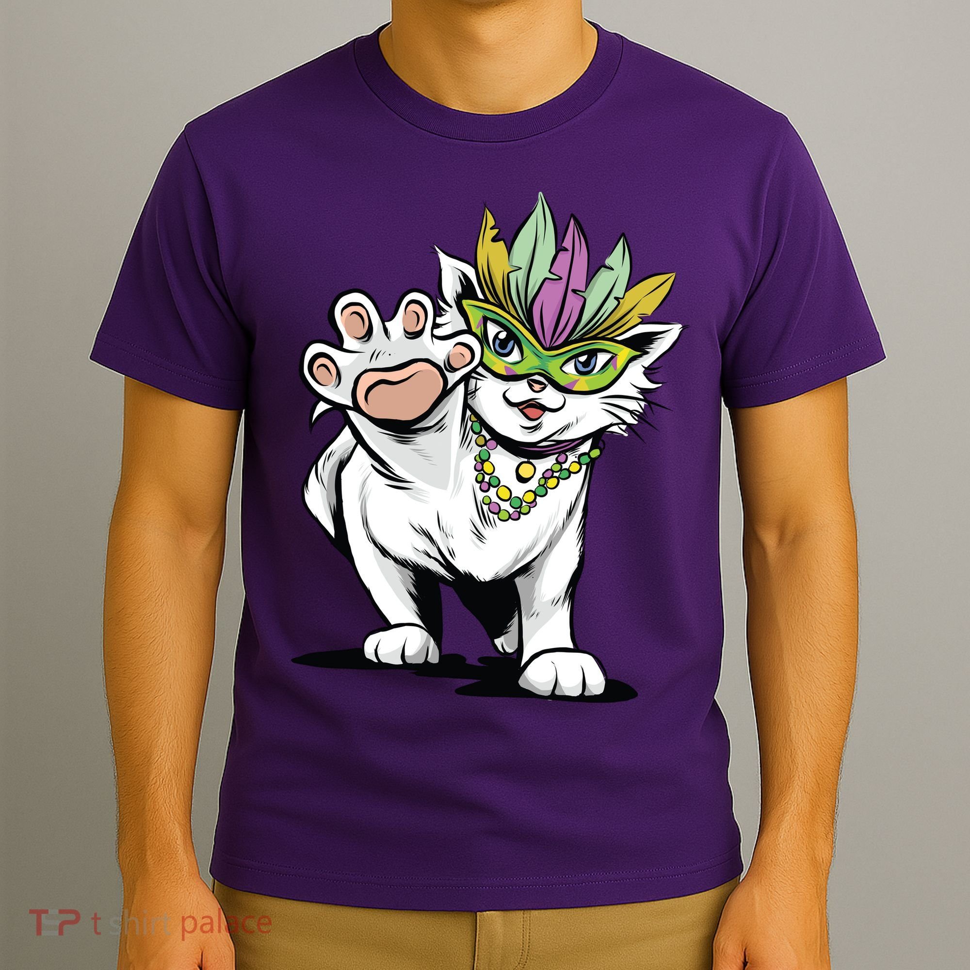 Mardi Gras Cat T-Shirt