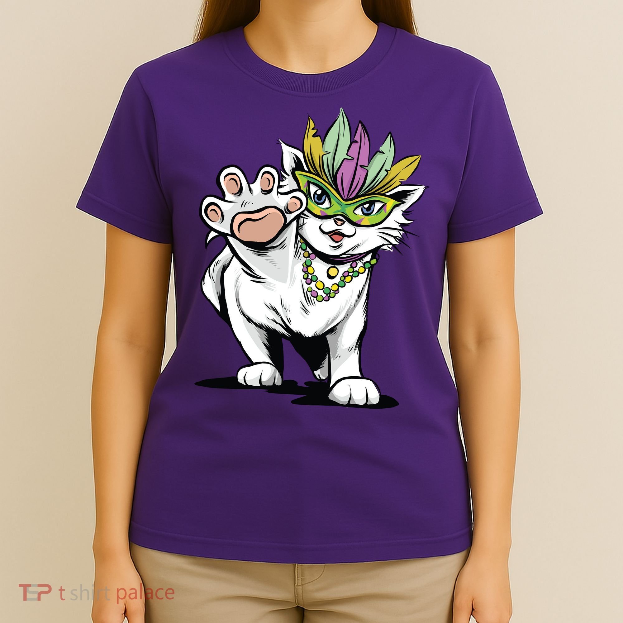 Mardi Gras Cat T-Shirt