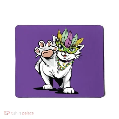Mardi Gras Cat Mousepad