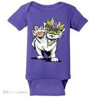 Mardi Gras Cat Baby Bodysuit thumb 0