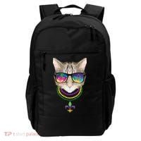 Mardi Gras Cat Beads and Sunglasses NOLA Backpack thumb 0