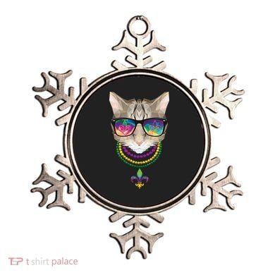 Mardi Gras Cat Beads and Sunglasses NOLA Ornament