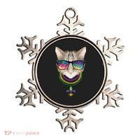 Mardi Gras Cat Beads and Sunglasses NOLA Ornament thumb 0