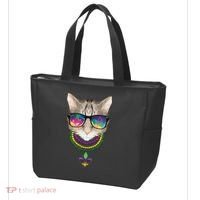 Mardi Gras Cat Beads and Sunglasses NOLA Tote Bag thumb 3