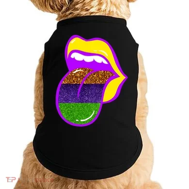 Mardi Gras Colorful Lips Doggie Tank