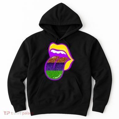 Mardi Gras Colorful Lips Hoodie