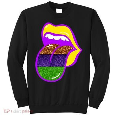 Mardi Gras Colorful Lips Sweatshirt
