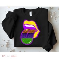 Mardi Gras Colorful Lips Sweatshirt thumb 2