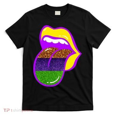 Mardi Gras Colorful Lips T-Shirt