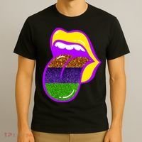 Mardi Gras Colorful Lips T-Shirt thumb 3