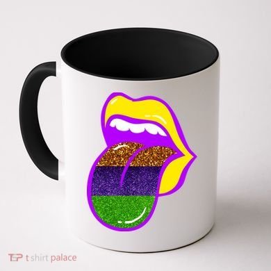 Mardi Gras Colorful Lips Coffee Mug