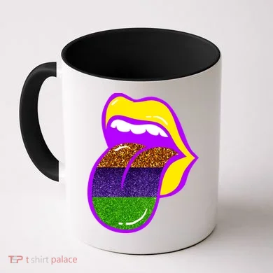 Mardi Gras Colorful Lips Coffee Mug