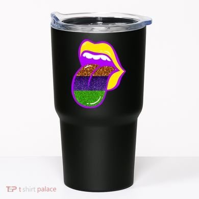 Mardi Gras Colorful Lips Tumbler