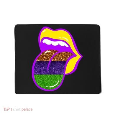 Mardi Gras Colorful Lips Mousepad