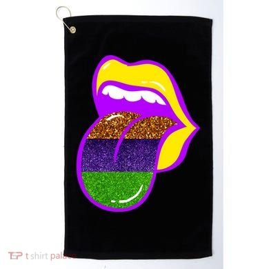Mardi Gras Colorful Lips Golf Towel