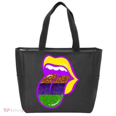 Mardi Gras Colorful Lips Tote Bag