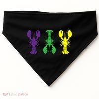 Mardi Gras Craw Fish USA-Made Doggie Bandana thumb 0