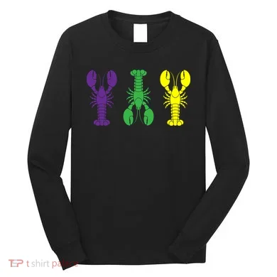 Mardi Gras Craw Fish Long Sleeve Shirt