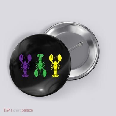 Mardi Gras Craw Fish Button