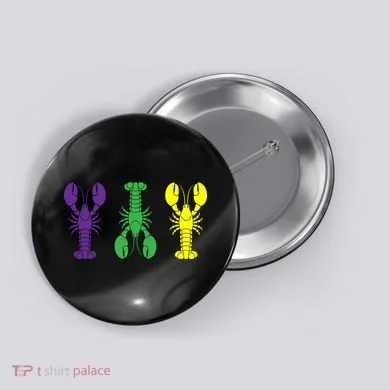 Mardi Gras Craw Fish Button