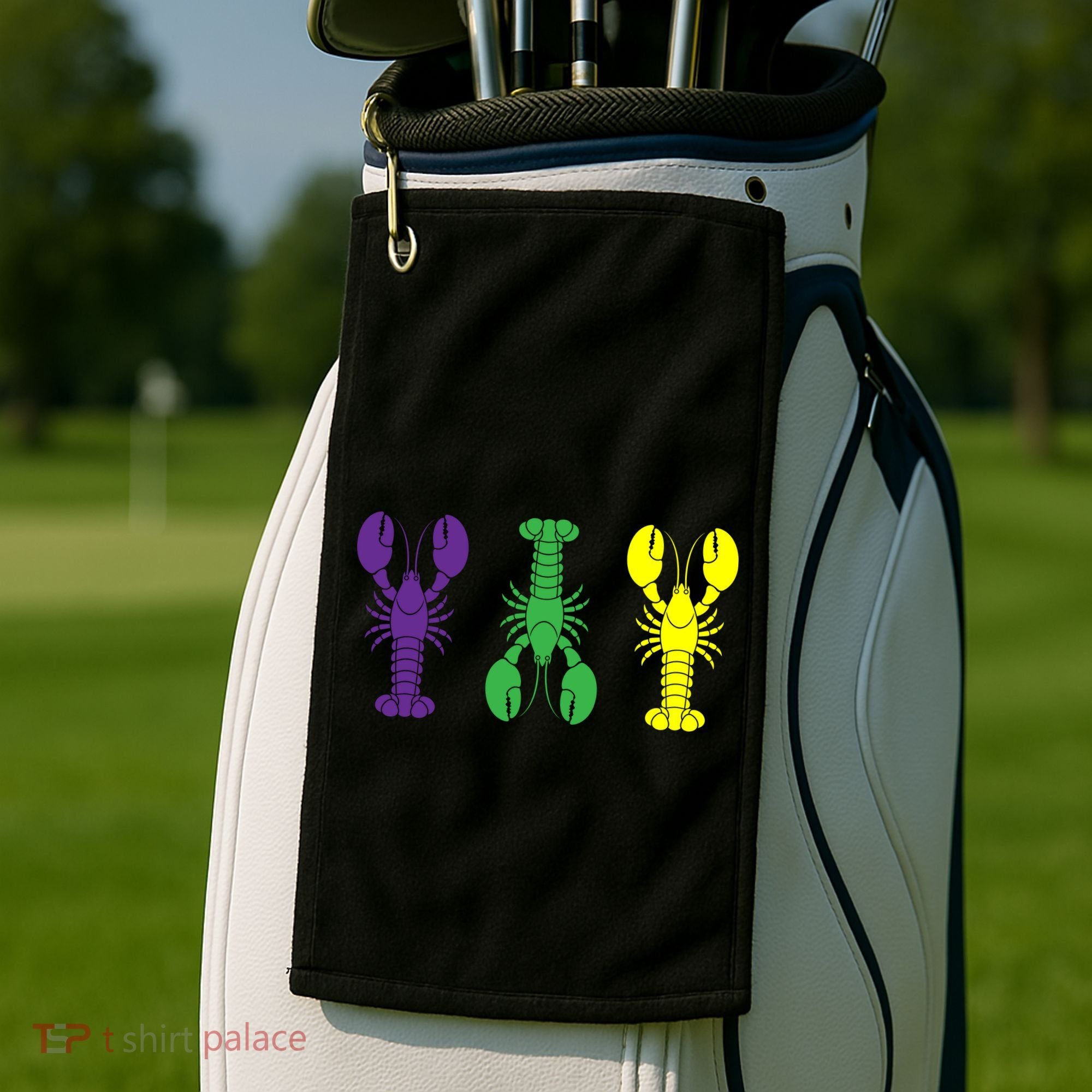 Mardi Gras Craw Fish Golf Towel