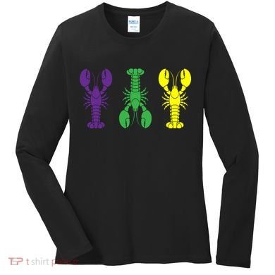 Mardi Gras Craw Fish Women's Long Sleeve Shirt
