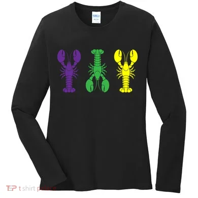 Mardi Gras Craw Fish Women's Long Sleeve Shirt