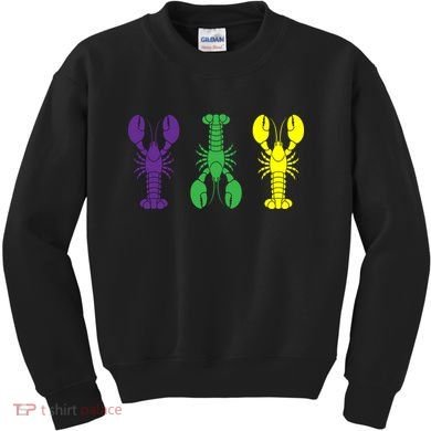 Mardi Gras Craw Fish Kids Sweatshirt