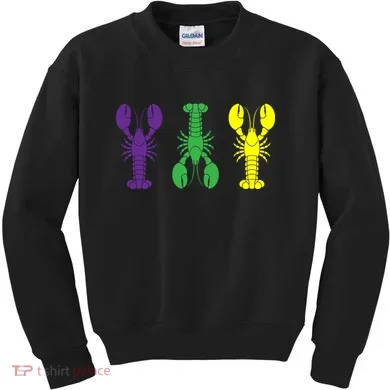Mardi Gras Craw Fish Kids Sweatshirt