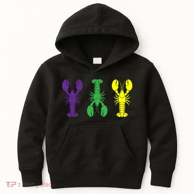 Mardi Gras Craw Fish Kids Hoodie