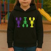 Mardi Gras Craw Fish Kids Hoodie thumb 3
