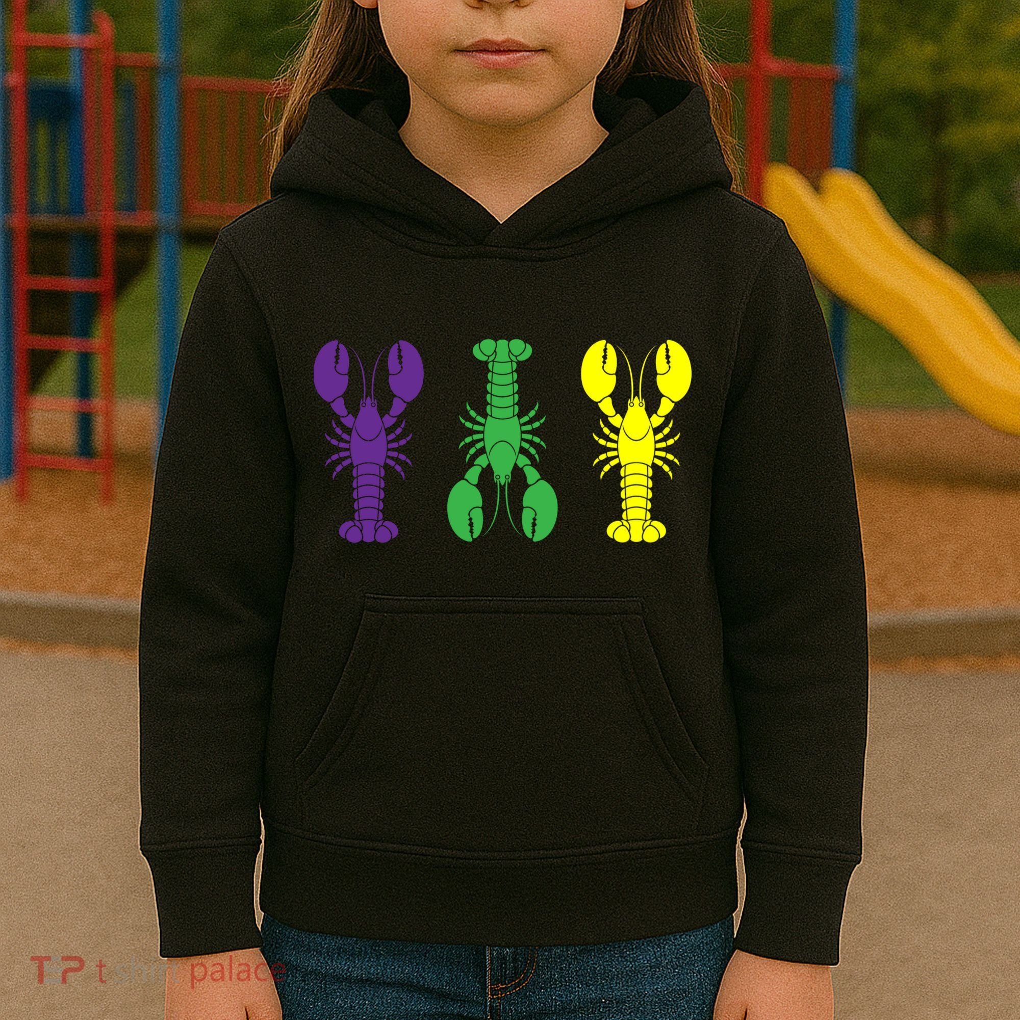Mardi Gras Craw Fish Kids Hoodie