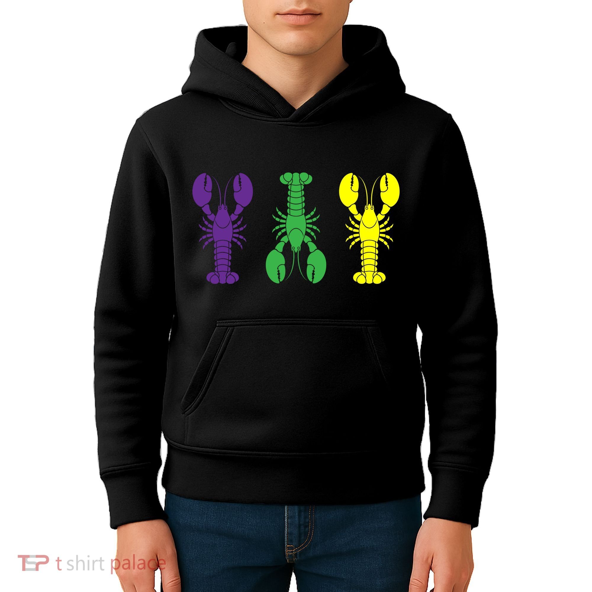 Mardi Gras Craw Fish Kids Hoodie
