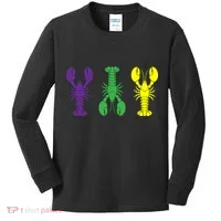 Mardi Gras Craw Fish Kids Long Sleeve Shirt thumb 0