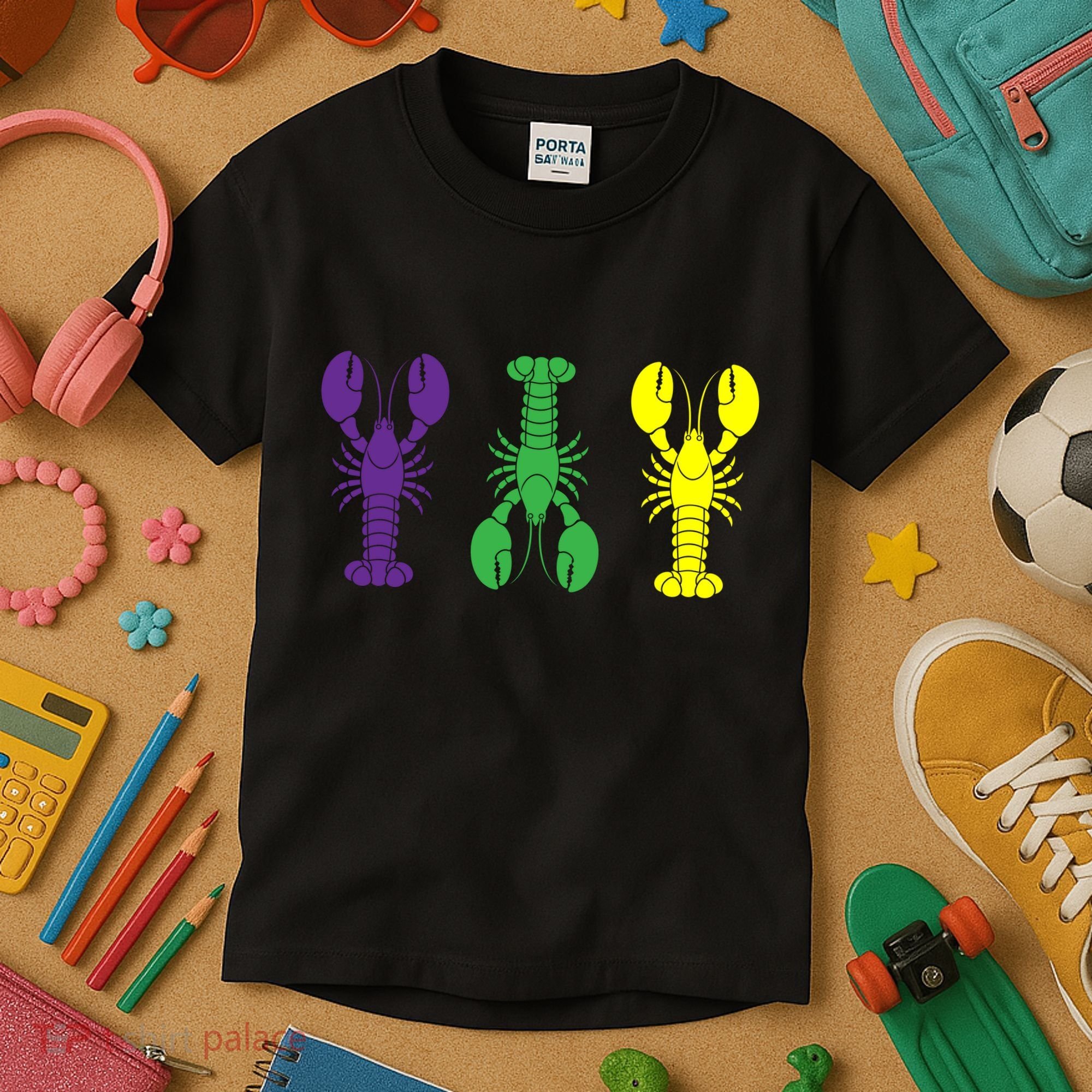Mardi Gras Craw Fish Kids T-Shirt
