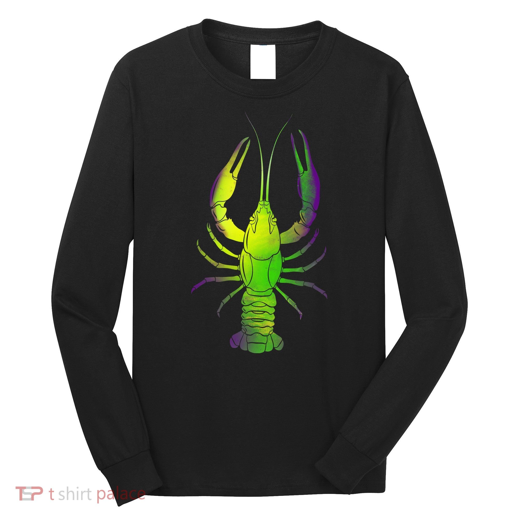 Mardi Gras Crawfish Long Sleeve Shirt