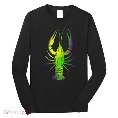 Mardi Gras Crawfish Long Sleeve Shirt