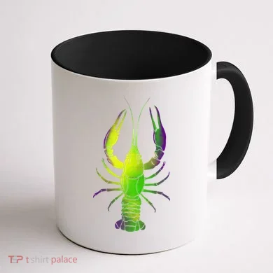 Mardi Gras Crawfish Coffee Mug back