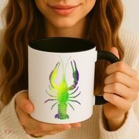 Mardi Gras Crawfish Coffee Mug thumb 3